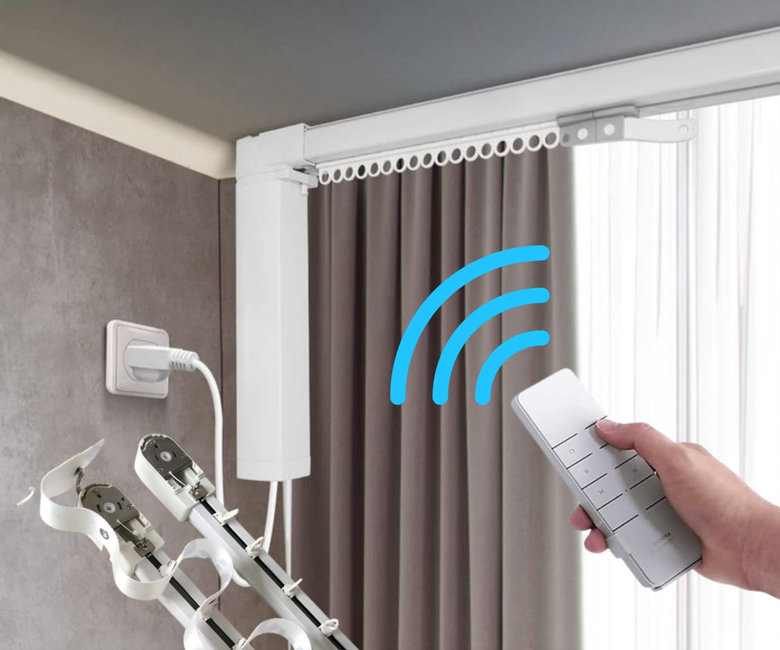 Motorised curtain tracks 